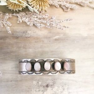 Pink Shell & Sterling Silver Bracelet